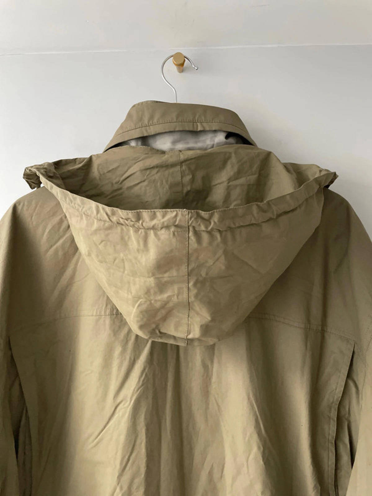 Men’s Baracuta Premium Hooded Trench Coat In Khaki - Medium - 2369