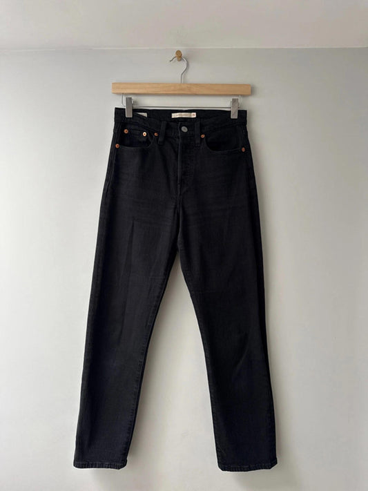 Women’s Levi’s Wedge Straight High Waisted Fit Jeans In Black - W25/L28 - 1957