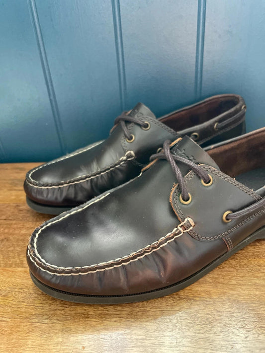 Men’s Timberland Premium Leather Classic Boat Shoes In Brown - UK8 - 1919