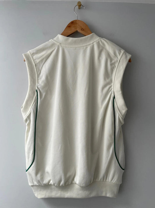 Men’s Slazenger Vintage Retro Cricket Tank Top Jumper In Cream - Medium - 2316