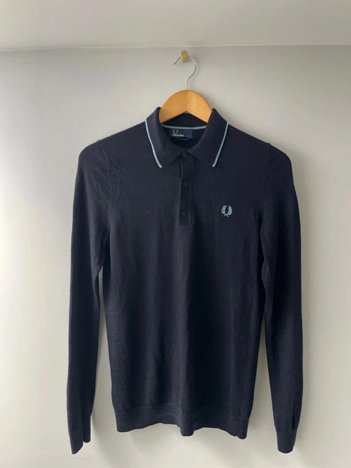Men’s Fred Perry Slim Fit Premium Merino Wool Knitted Polo Top - Small - 0026
