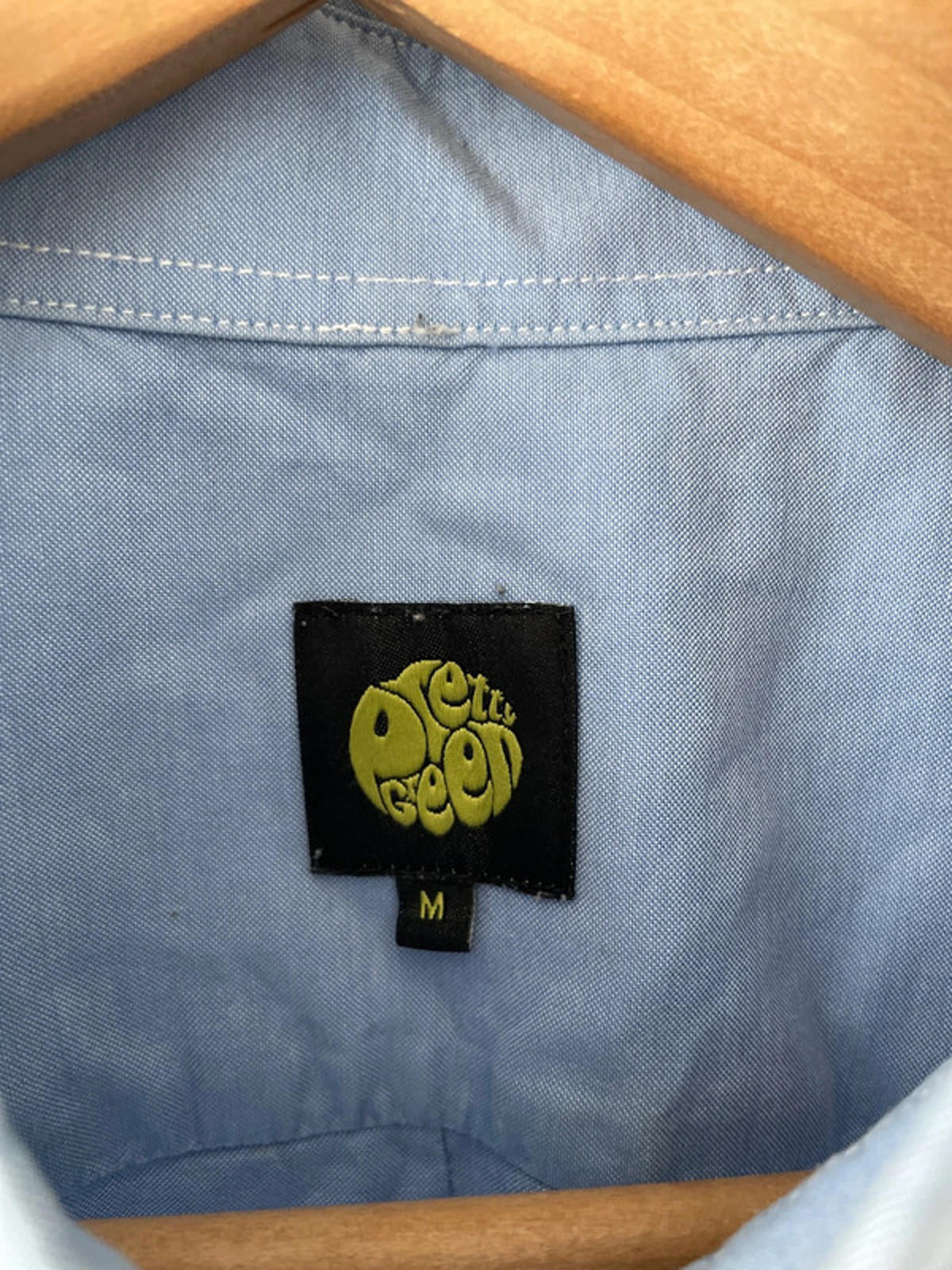 Men’s Pretty Green Oxford Chambray Shirt - Medium - 1759