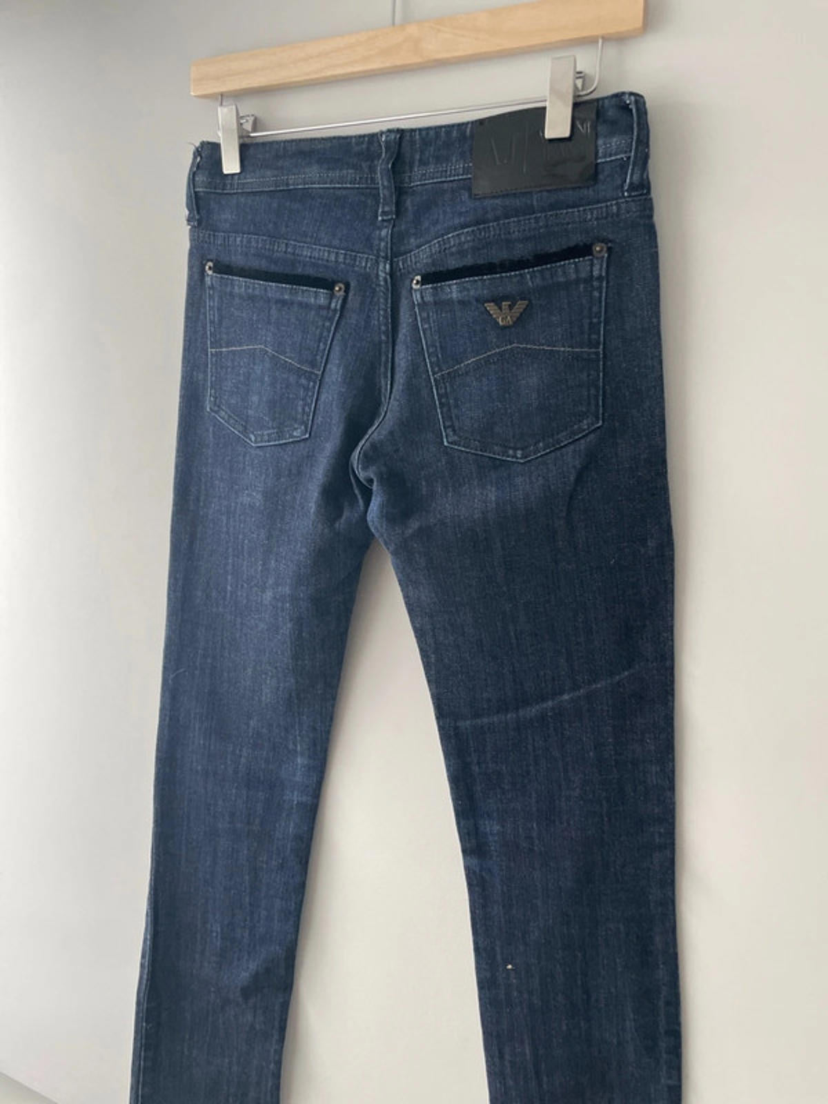 Women’s Armani 009 Slim Fit Jeans In Dark Blue - W26/L33