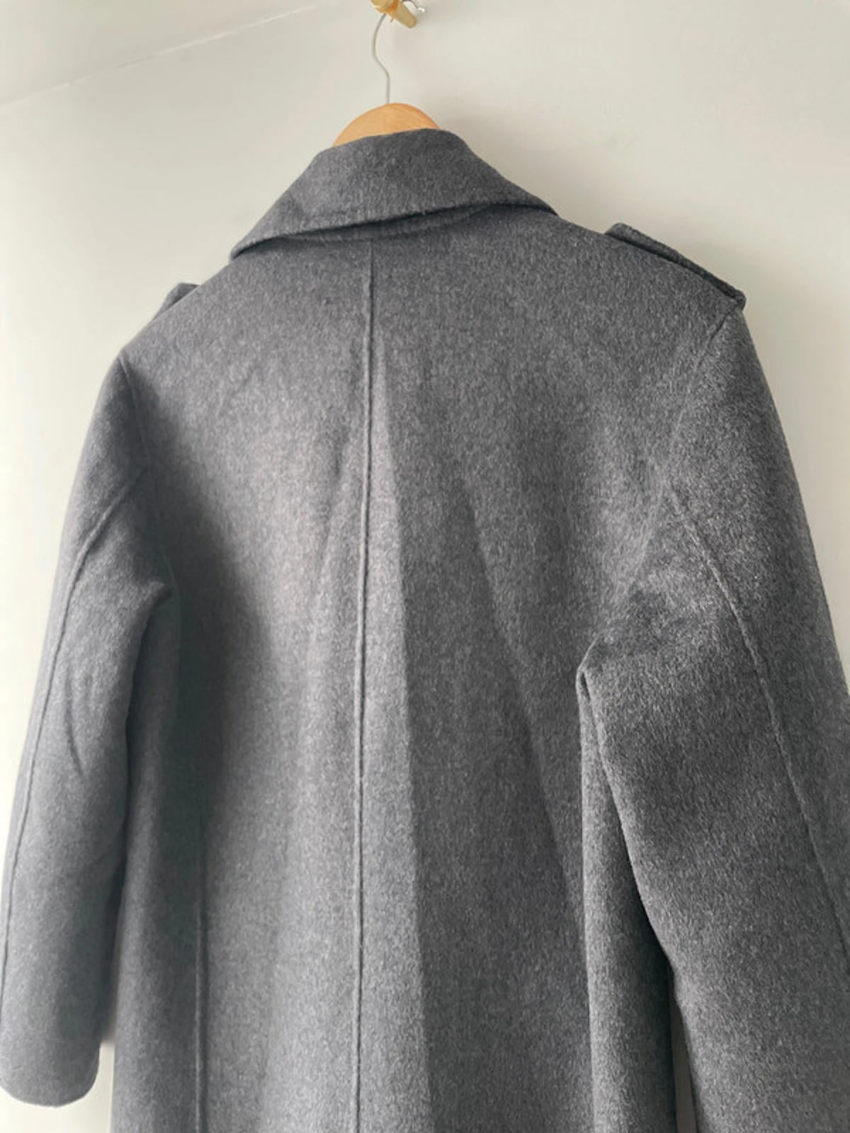 Women’s Lansboter 100% Wool Military Overcoat In Grey - Uk10 - 2389