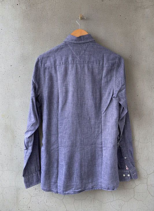 Men’s Tommy Hilfiger Premium Linen Shirt In Navy - XSmall - 1646