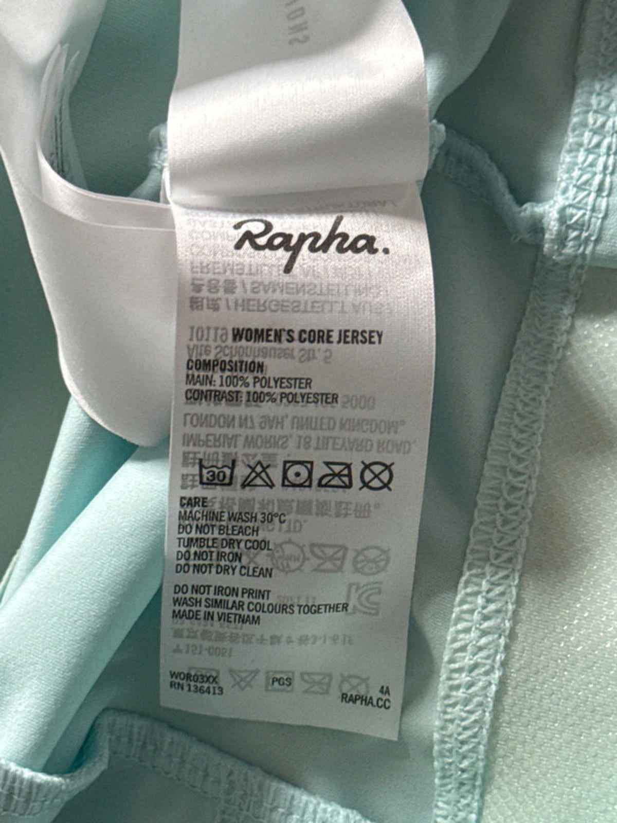 Women’s Rapha Premium Core Cycling Jersey Top - XLarge - 0603
