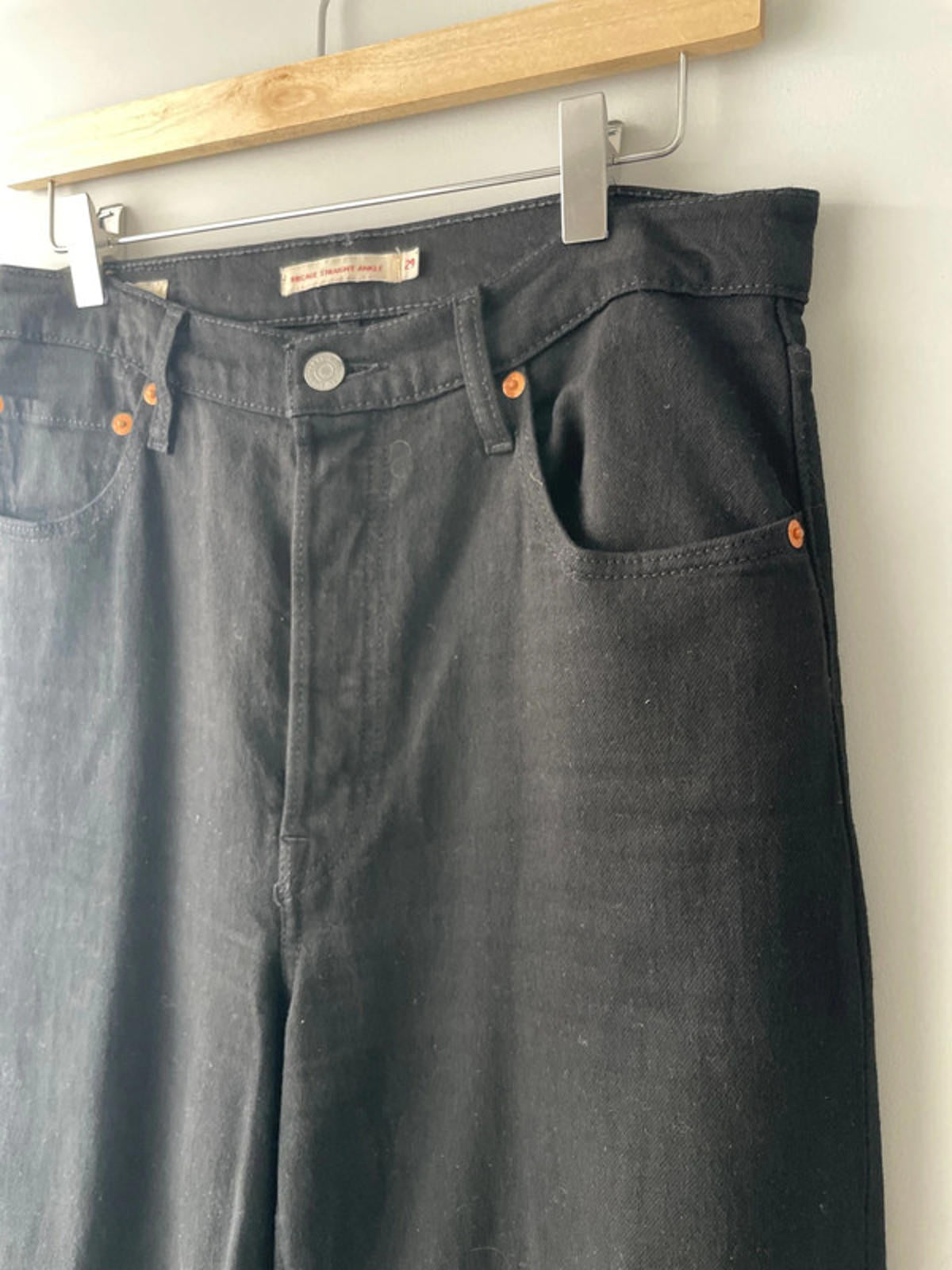 Women’s Levi’s Ribcage Straight Ankle High Waisted Fit Black Jeans - W29/L29 -1847