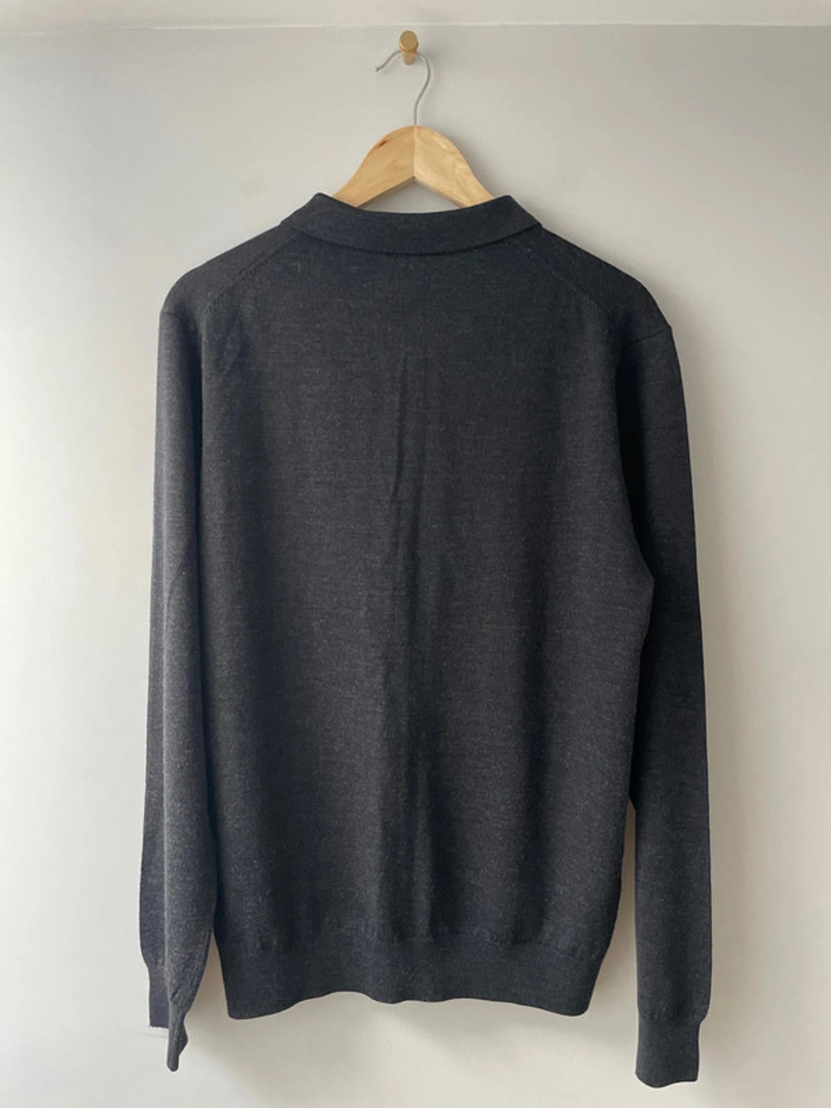 Men’s Reiss Premium Wool Long Sleeve Knitted Polo Top - XLarge - 1892