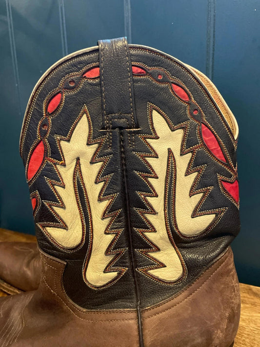 Women’s Buffalo Premium Leather Hand Crafted Cowboy Boots - UK5- 2575