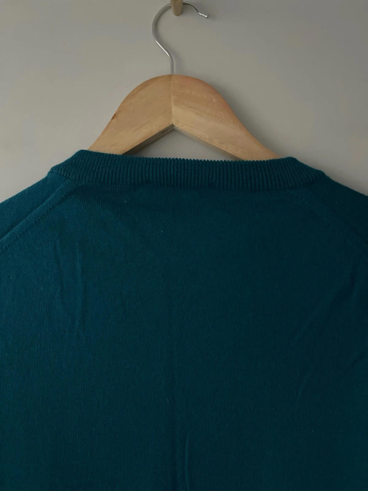Men’s John Smedley 100% Merino Wool Crew Neck Jumper In Turquoise - XLarge - 2050