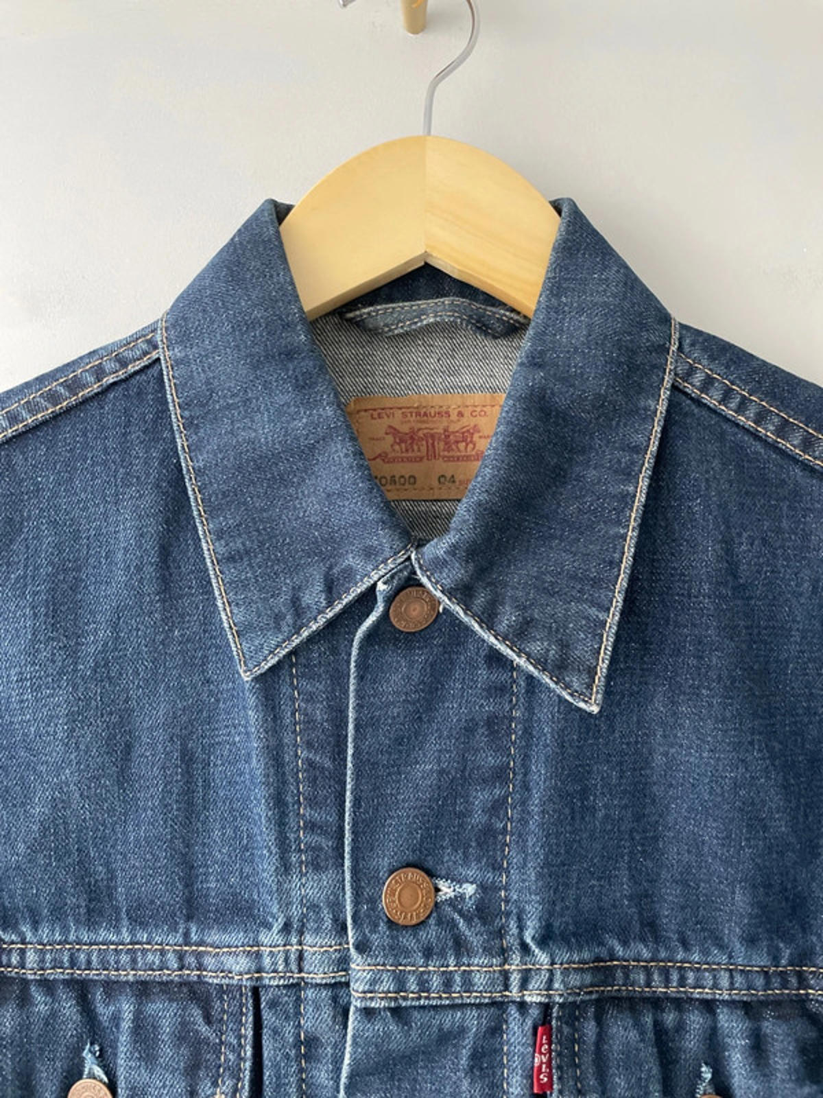Women’s Levi’s Vintage 70500 Denim Jean Jacket In Navy - Medium - 2385