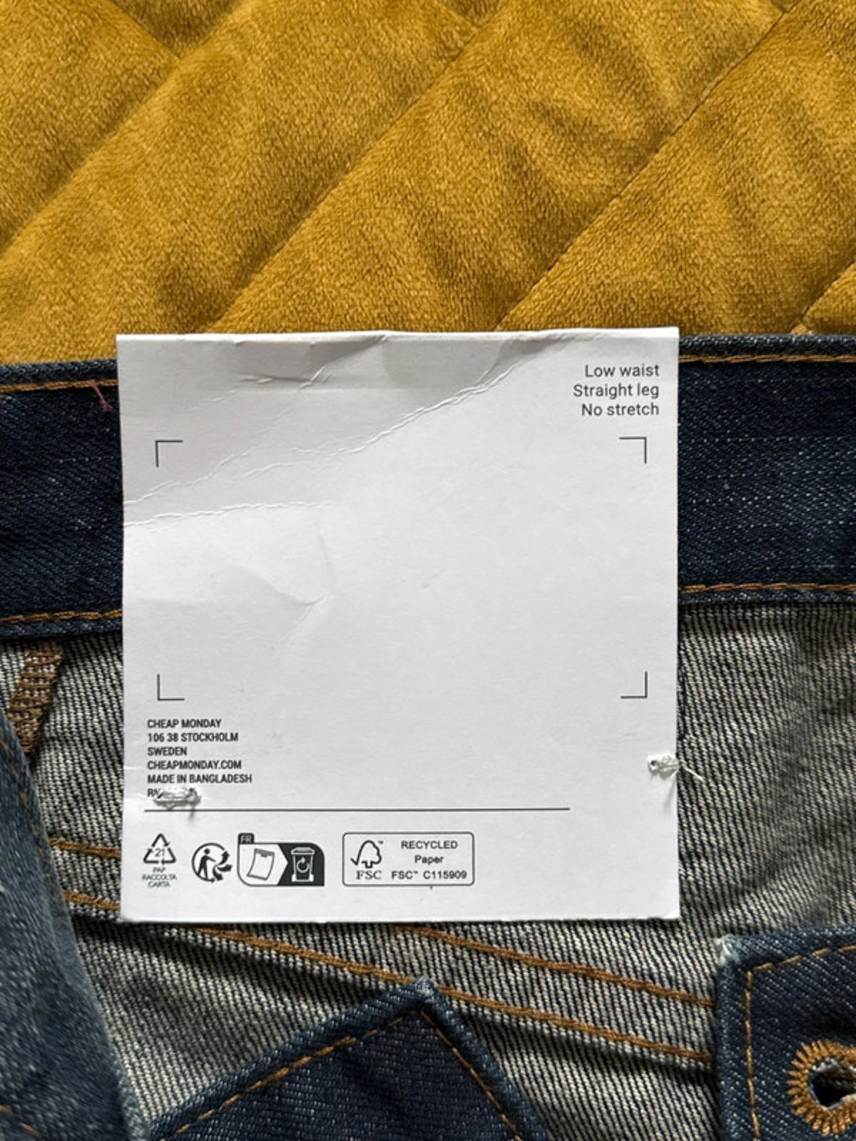 Women’s Cheap Monday Low Waisted Straight Leg Jeans - W26 / L32 - 0744