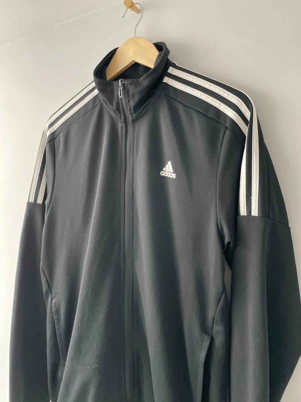 Men’s Adidas Full Zip Track Jacket Top In Black - Large - 2318
