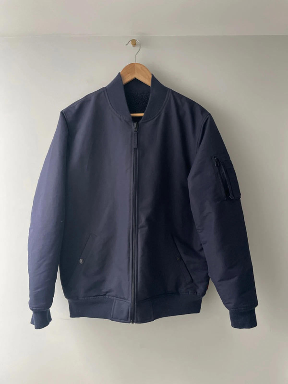 Men’s Levi’s Bomber Jacket With Fleece Lining In Navy - Medium- 2375