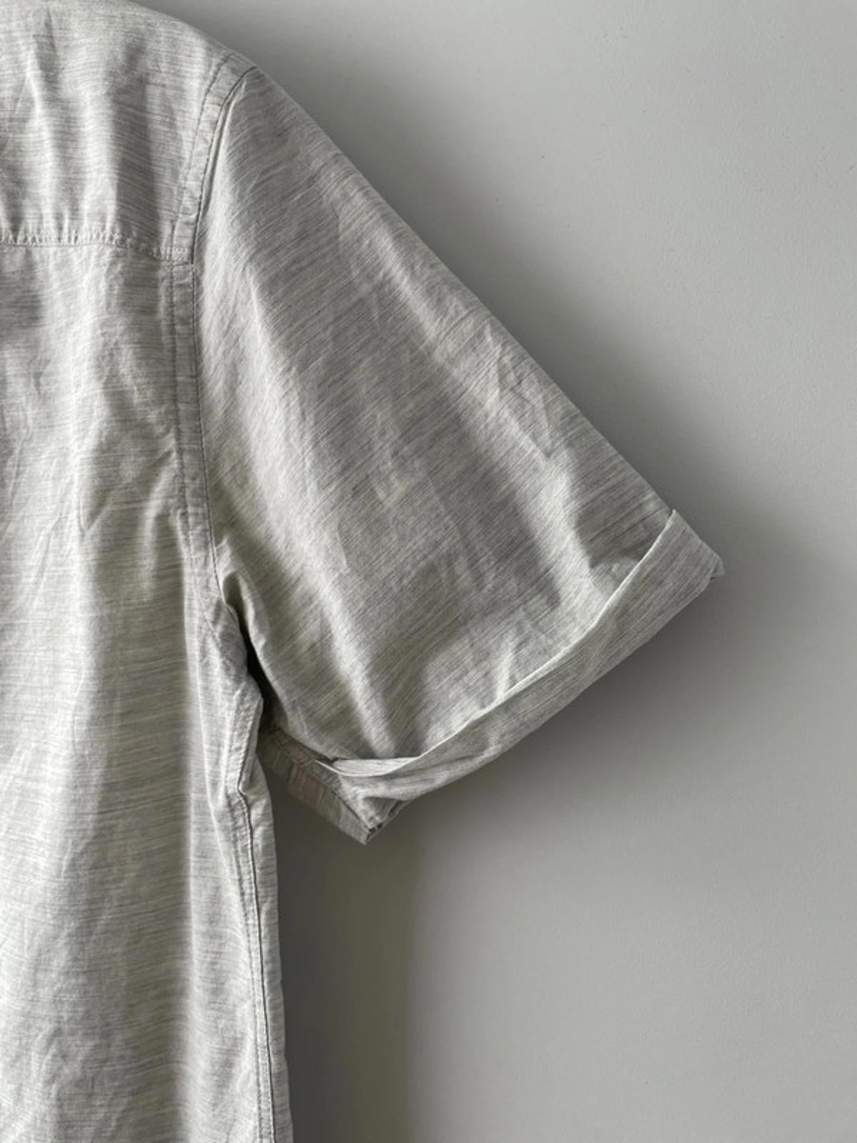 Men’s Allsaints Grey Marl Short Sleeve Shirt - Small - 1487