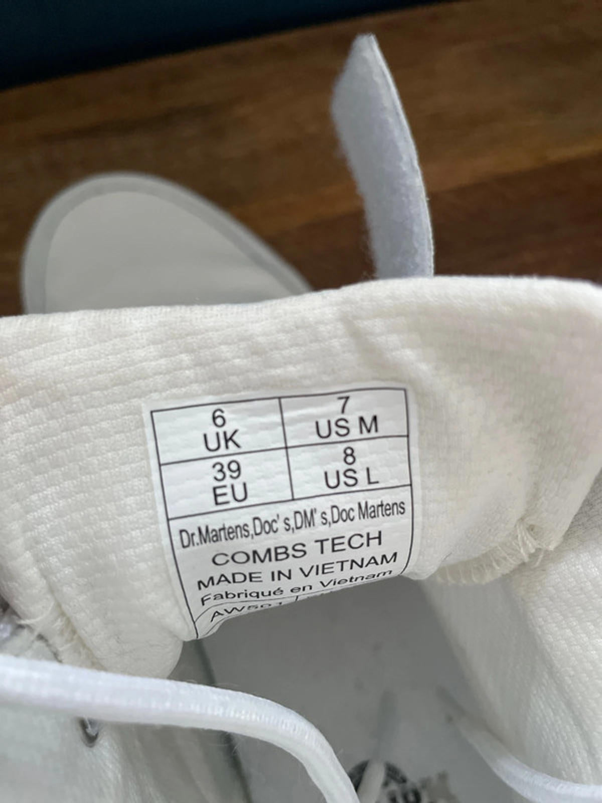 Women’s Dr Martens Combs Tech Boots In Off White - UK 6 - 2367