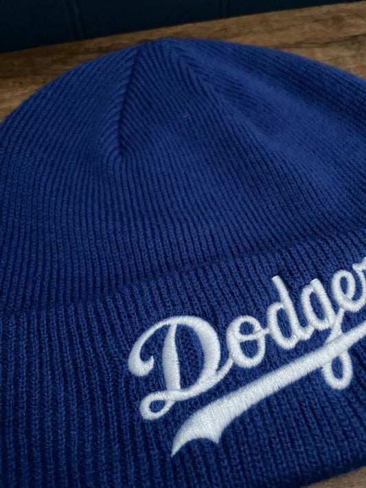 Unisex 47 Brand LA Dodgers Script Knitted Beanie In Navy - 2438