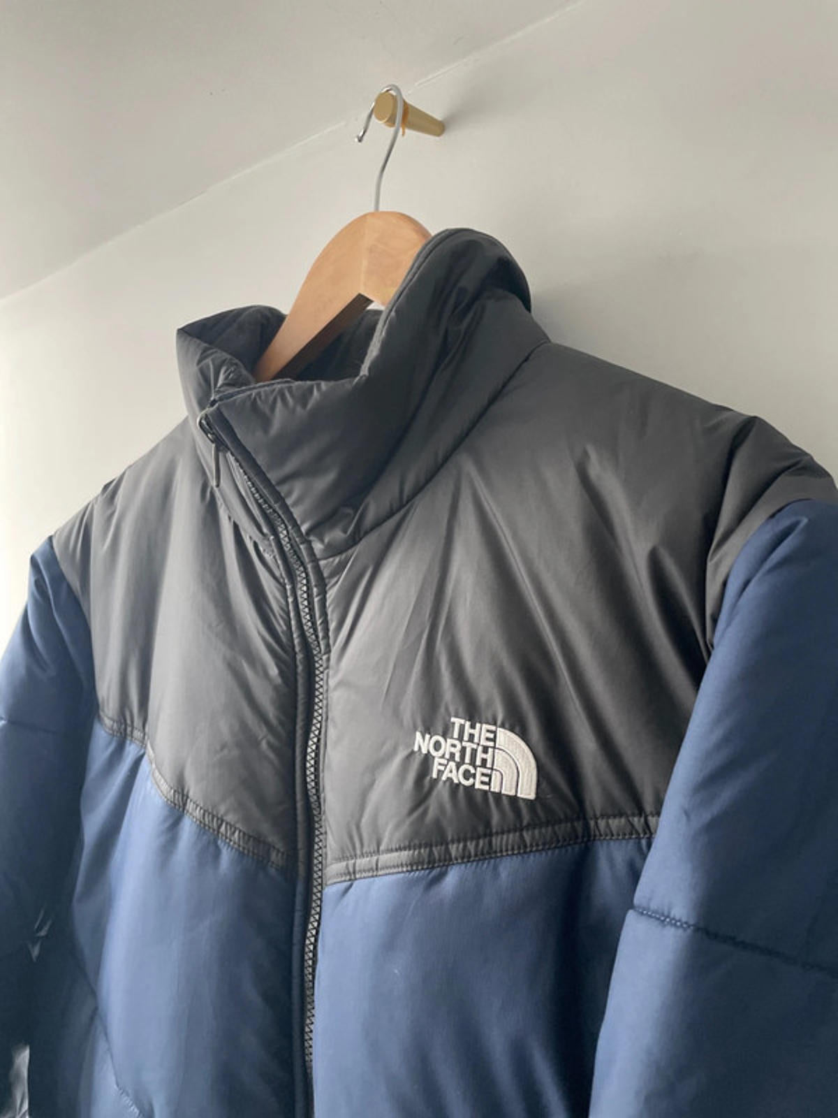 Men’s The North Face Saikuru Puffer Jacket Coat In Navy/Black - Large - 2395