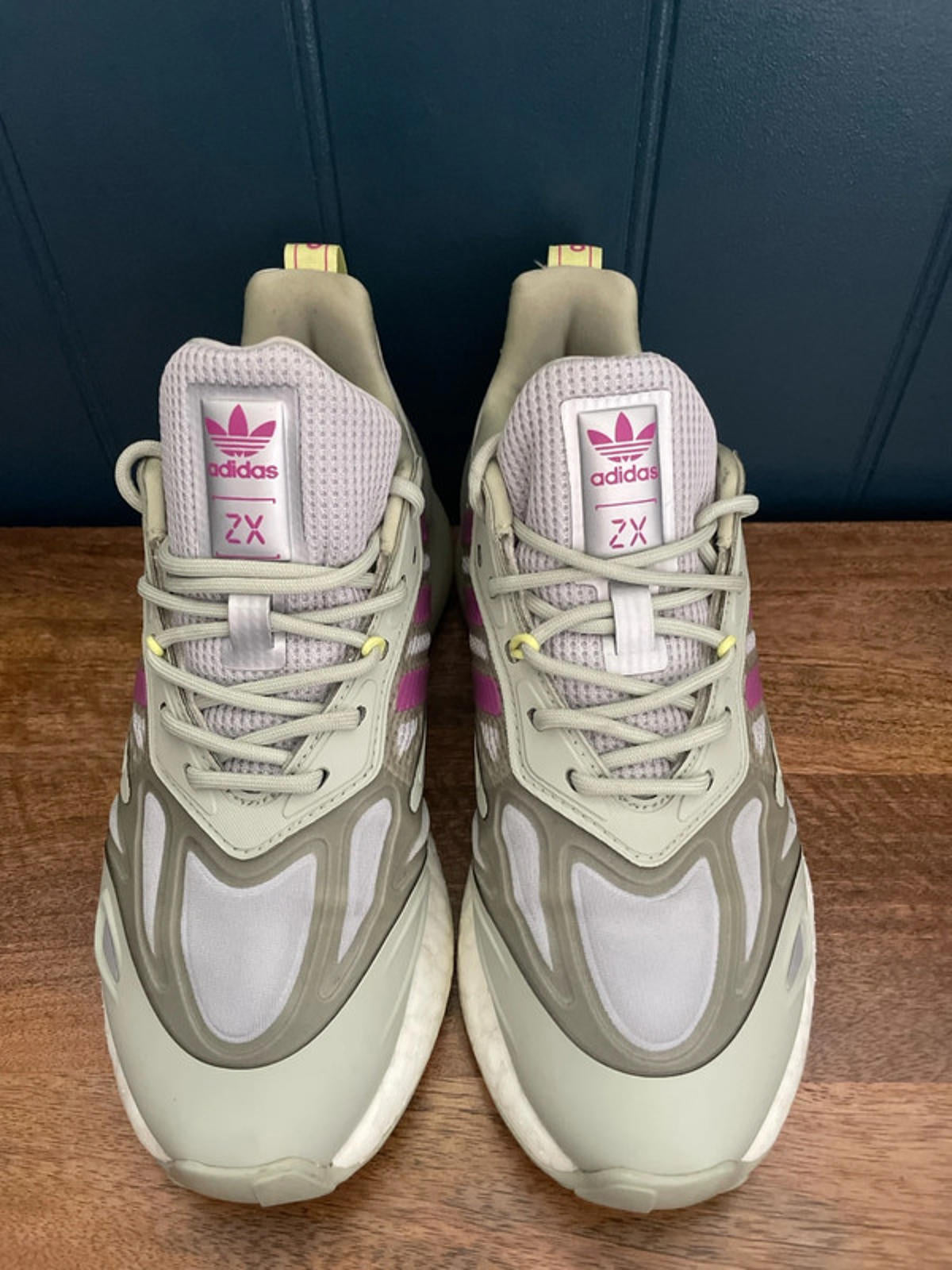 Women’s Adidas ZX 2K Boost 2.0 Trainers In Mint/Fuchsia - UK4 - 2362