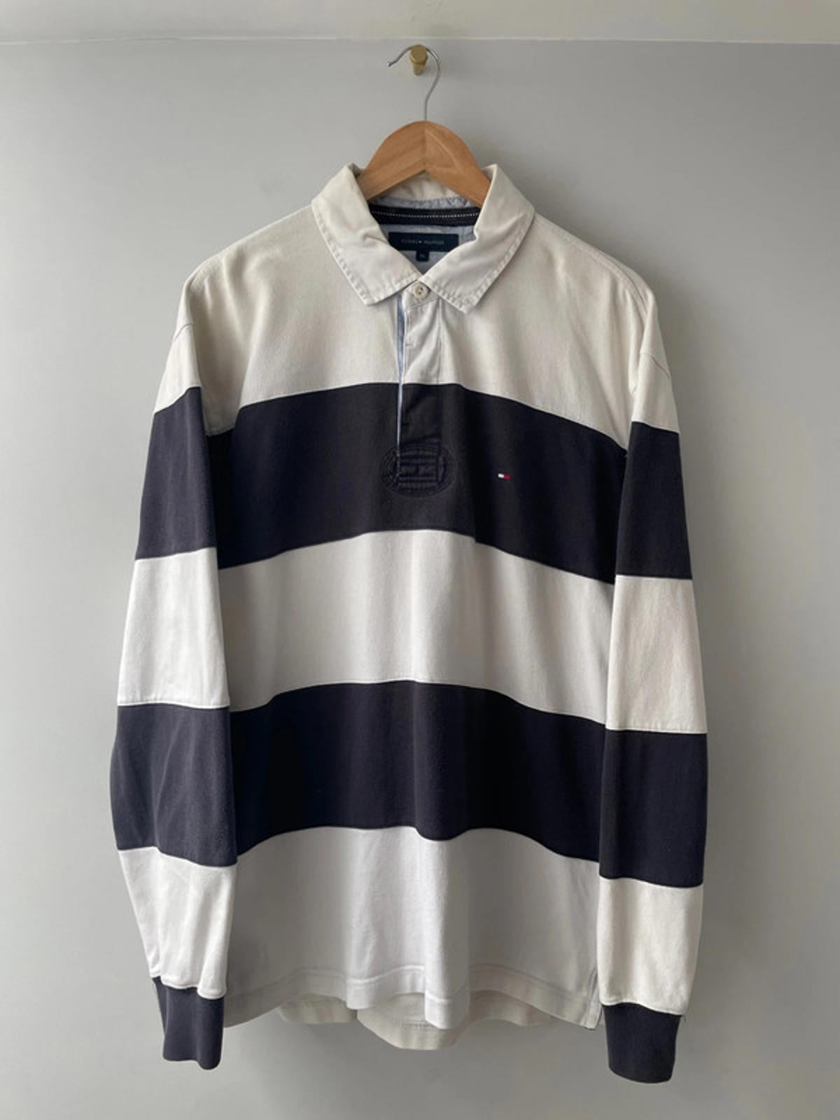 Men’s Tommy Hilfiger Long Sleeve Rugby Polo Top - XLarge - 2002
