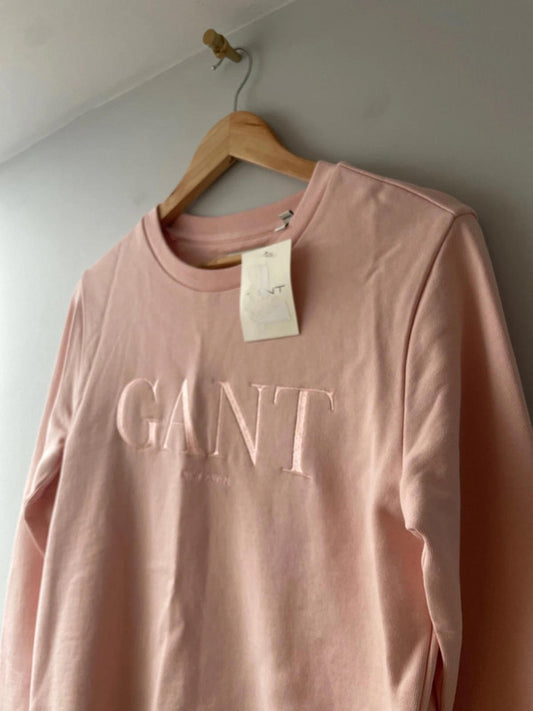 Women's GANT Tonal Graphic Jersey Sweatshirt In Pink - Small - 2812