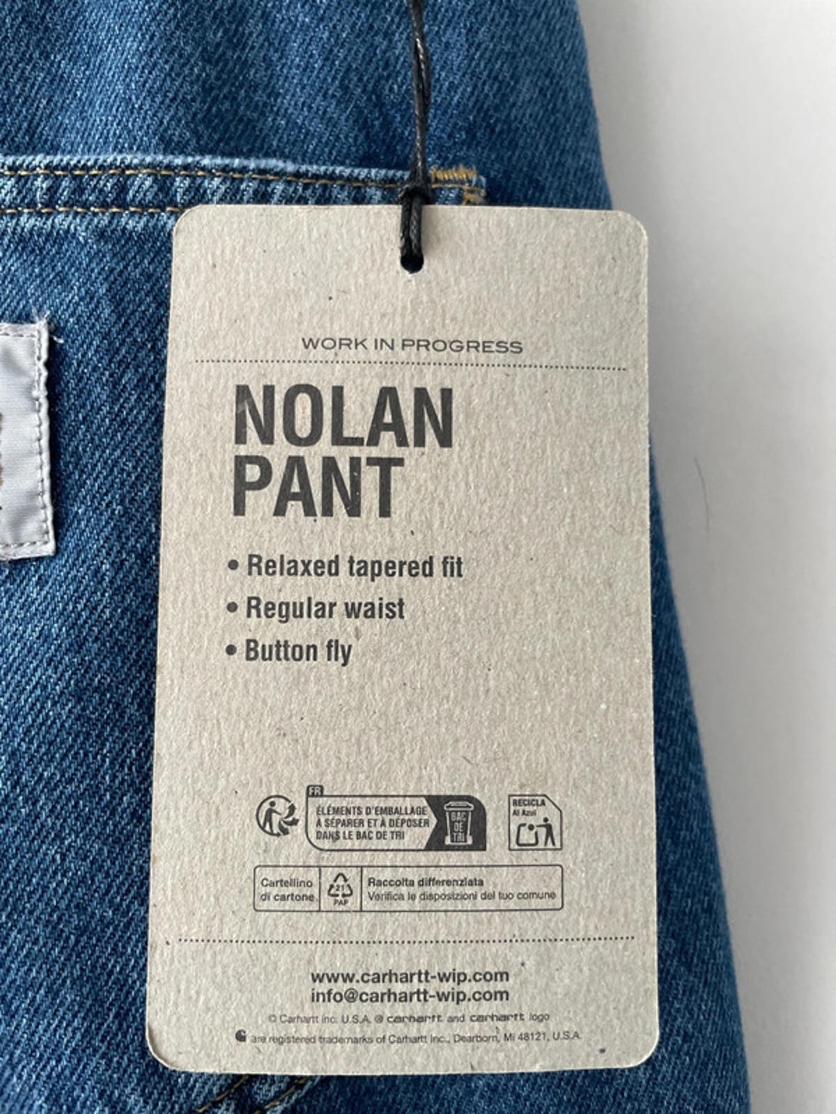 Men’s Carhartt Nolan Relaxed Tapered Fit Jeans In Blue - W32/L32 - 2410