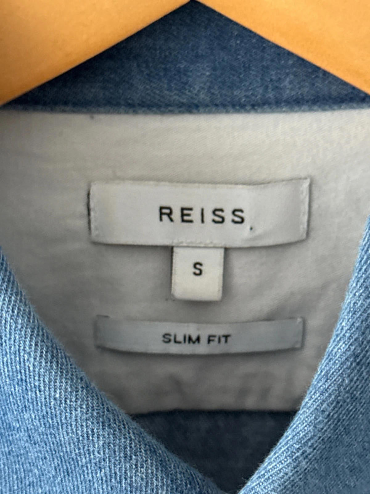 Men’s Reiss Slim Fit Oxford Denim Chambray Shirt - Small - 0329