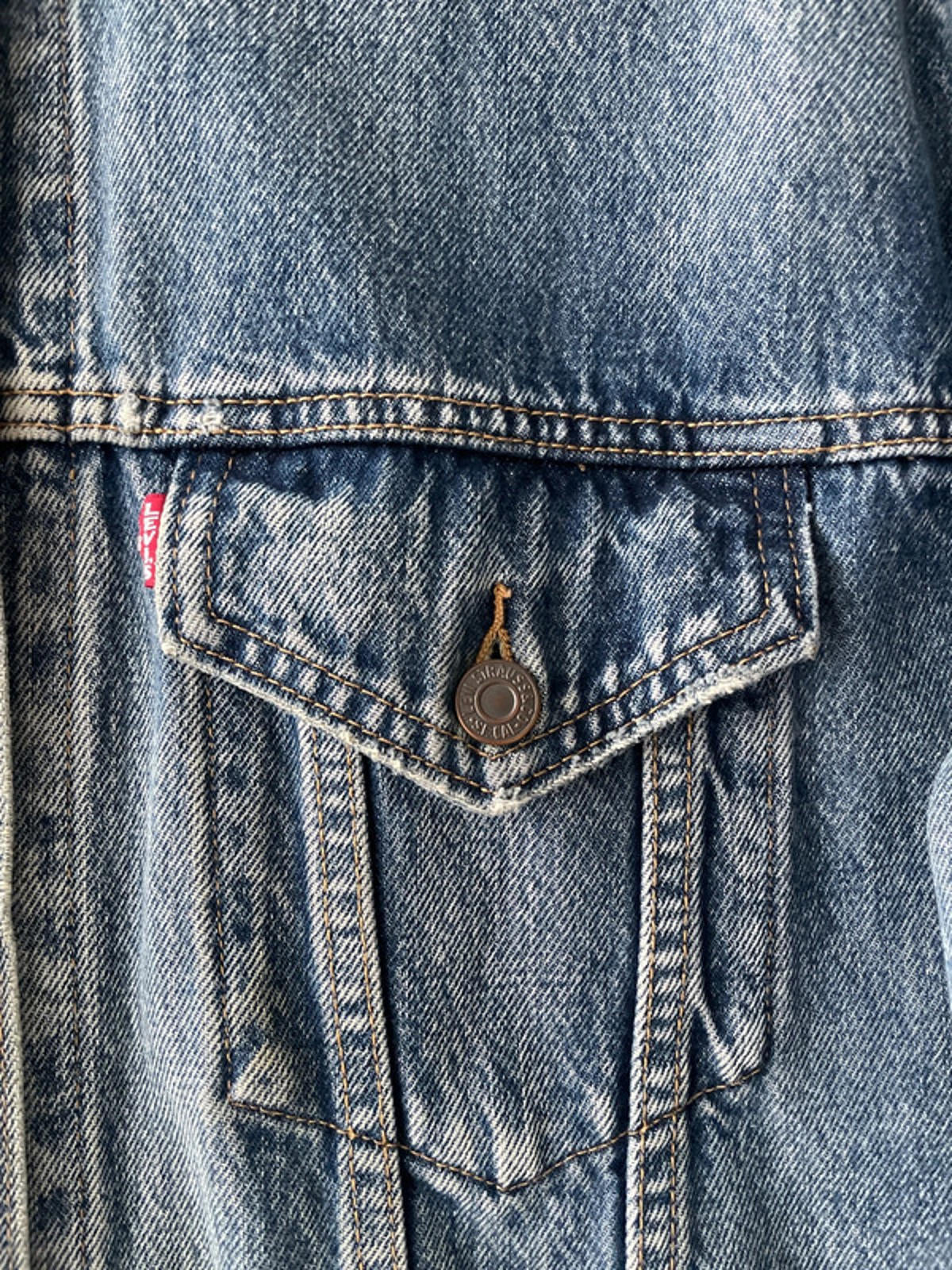 Men’s Levi’s Premium Range Denim Trucker Jacket In Blue - Medium- 2329
