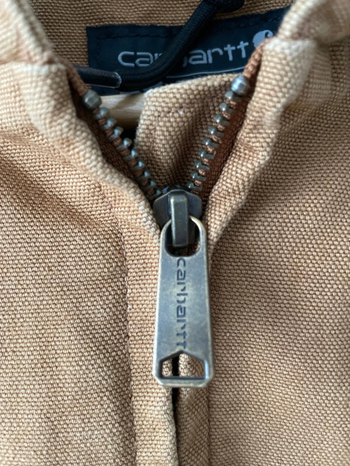 Men’s Carhartt Premium Padded Hooded Jacket In Tan - Small - 2388