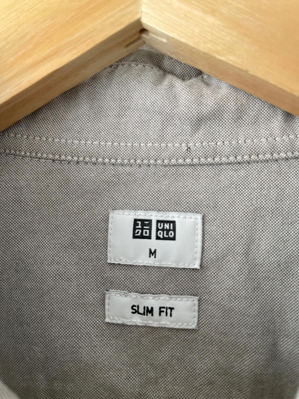 Men’s Uniqlo Slim Fit Long Sleeve Oxford Chambray Shirt Top - Medium - 1549