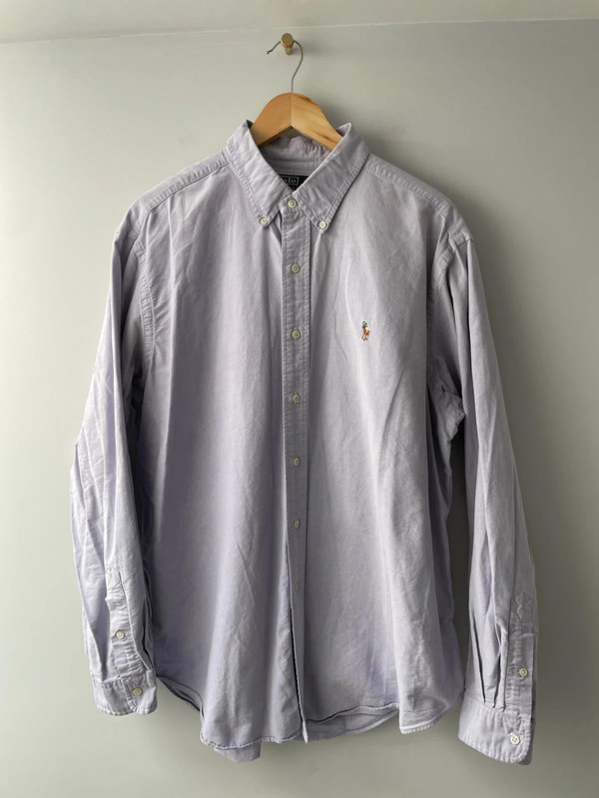 Men’s Ralph Lauren Premium Oxford Chambray Long Sleeve Classic Fit Shirt Top - XLarge - 1550