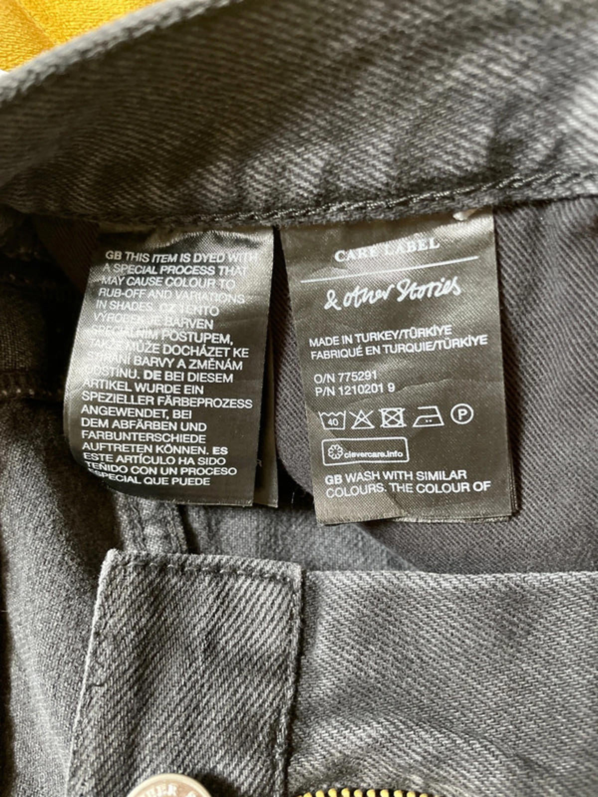 Women’s & Other Stories Long Denim Skirt In Black with Back Split - UK 6 - 1812
