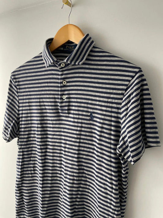 Men’s Ralph Lauren Stripped Polo Top In Pima Cotton - Medium
