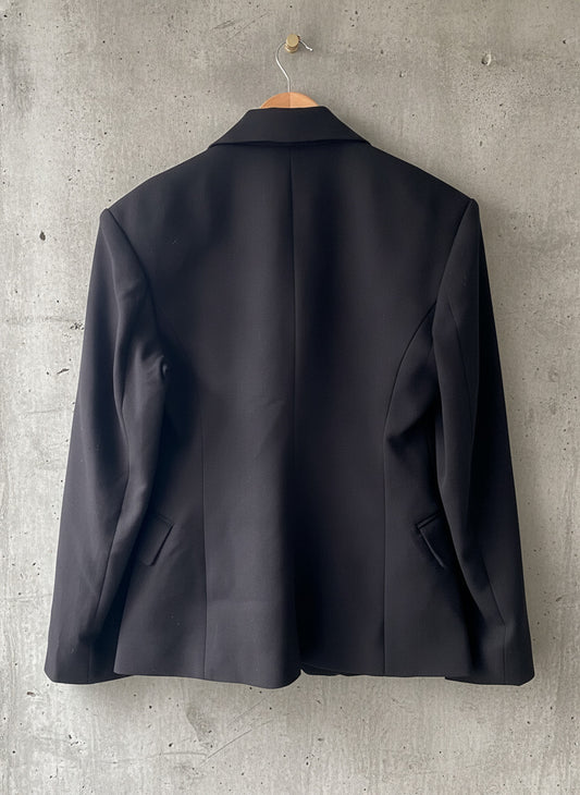 Women’s Weekday Double Breasted Blazer Jacket in Black - Small - 2983