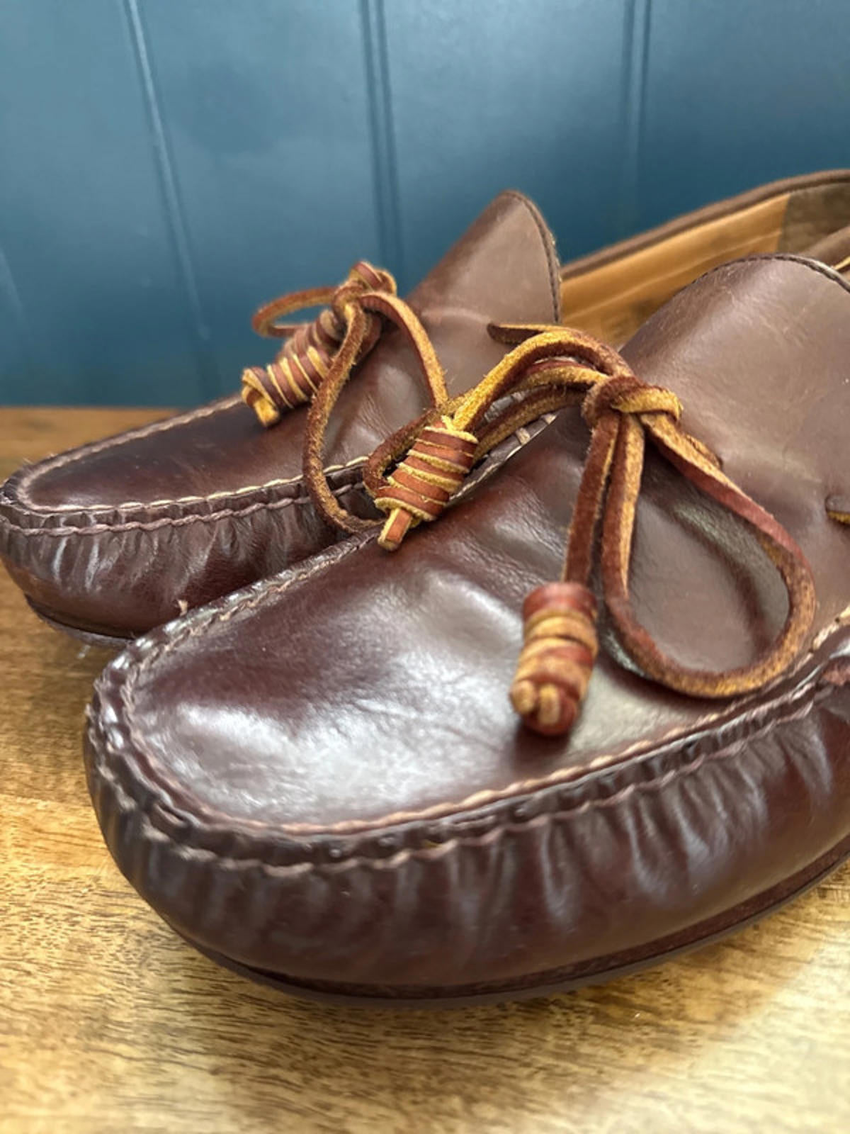 Men’s Ralph Lauren Davy Premium Leather Driving Shoe Loafer - Uk8 - 1280