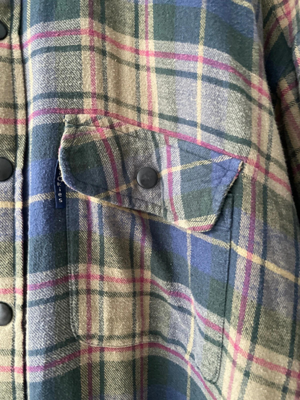 Men’s Dickies Relaxed Padded Flannel Check Work Shirt In Navy/Brown - XLarge - 2379