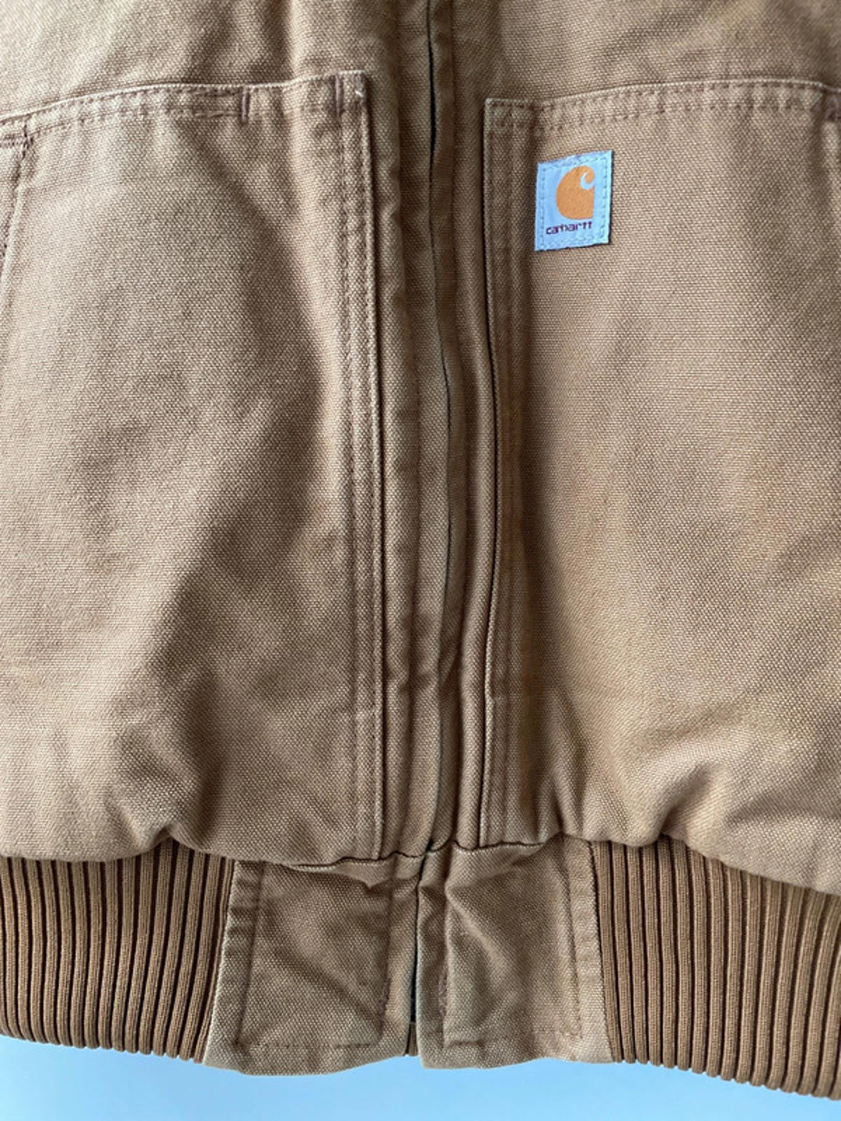 Men’s Carhartt Premium Padded Hooded Jacket In Tan - Small - 2388