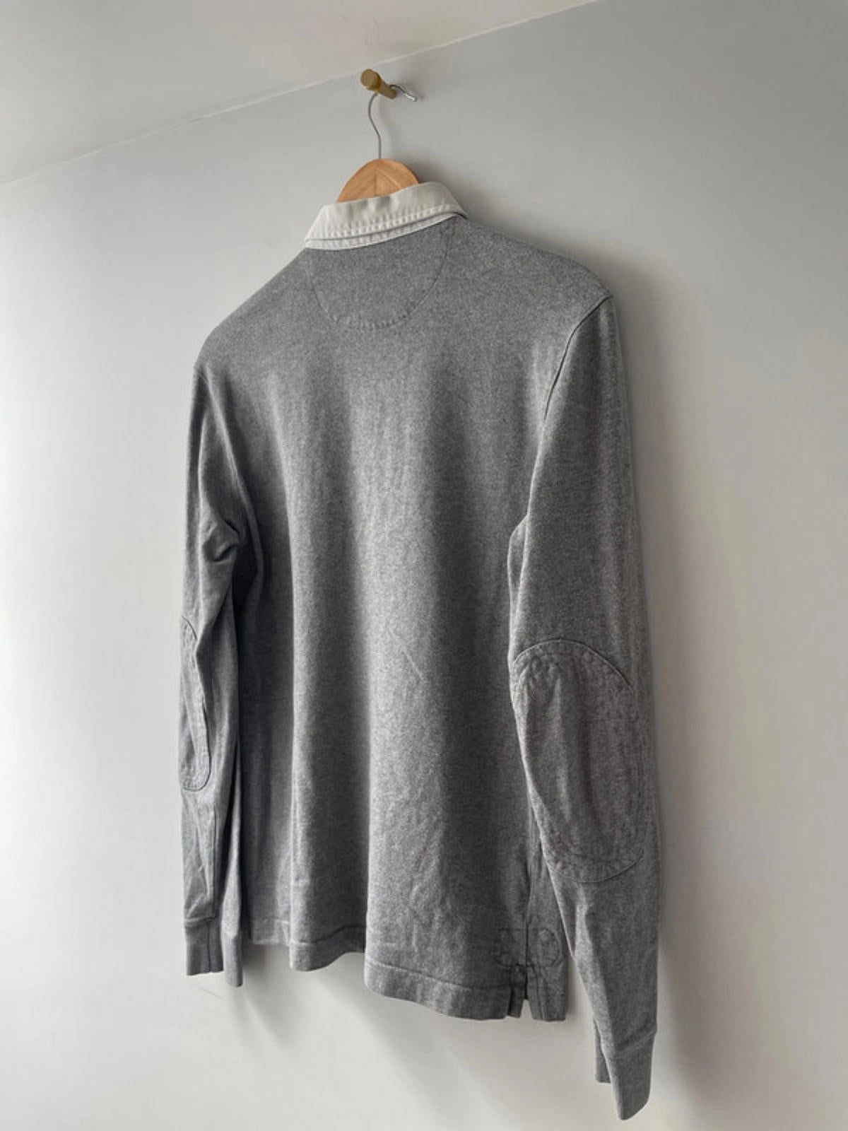 Men’s Fred Perry Long Sleeve Rugby Polo Top In Grey - Small - 2003