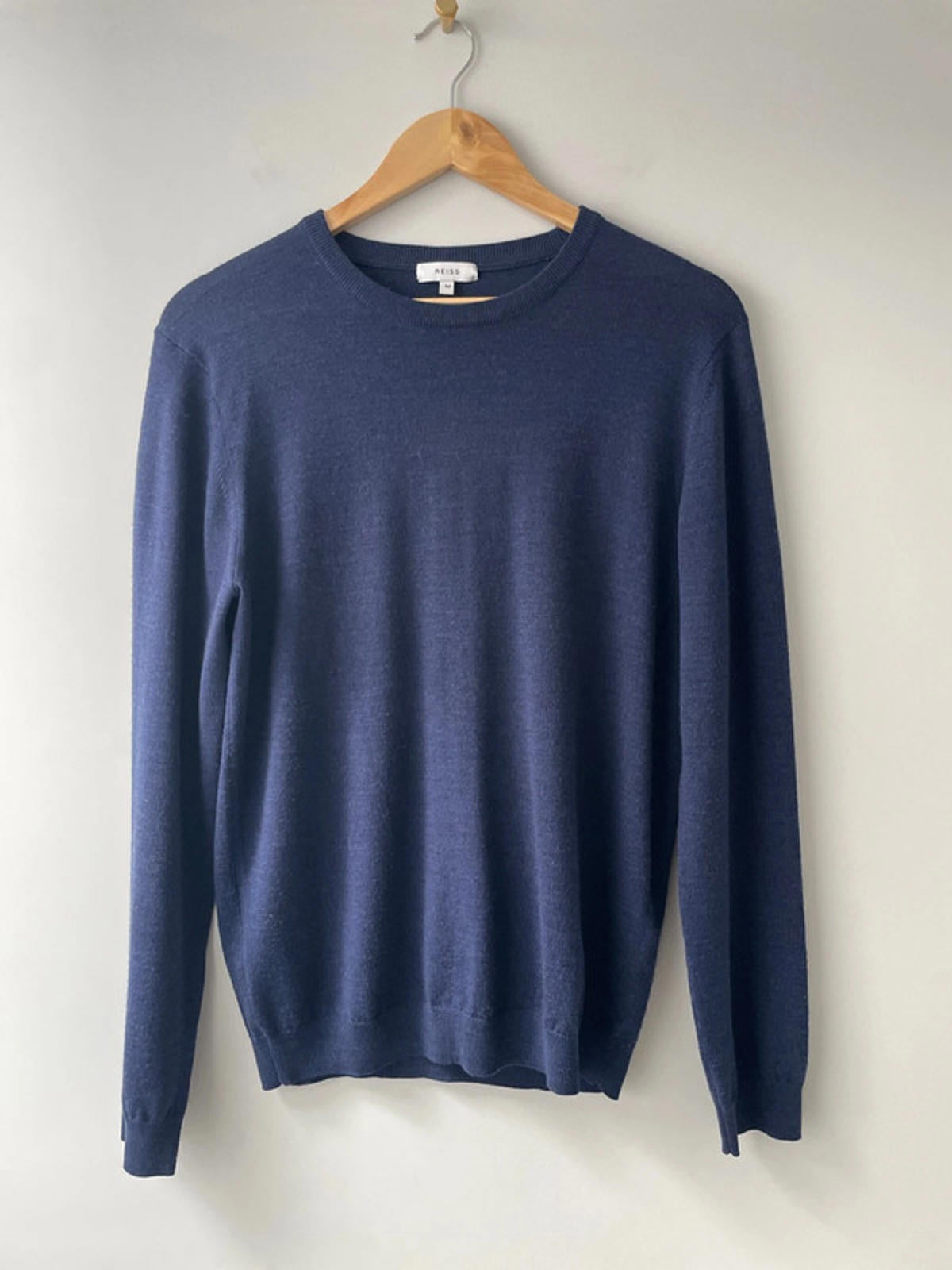 Men’s Reiss 100% Wool Crew Neck Long Sleeve Jumper - Medium - 1900