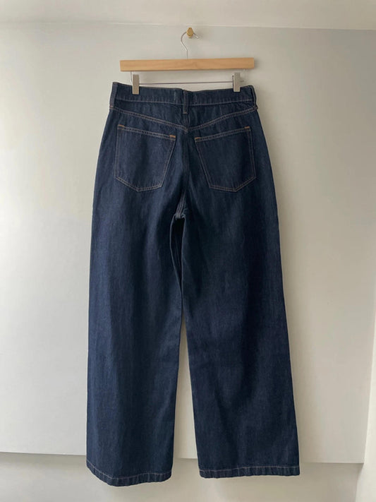 Women’s Abercrombie and Fitch High Rise Wide Leg Jeans in Navy - W28/L32 - 2563