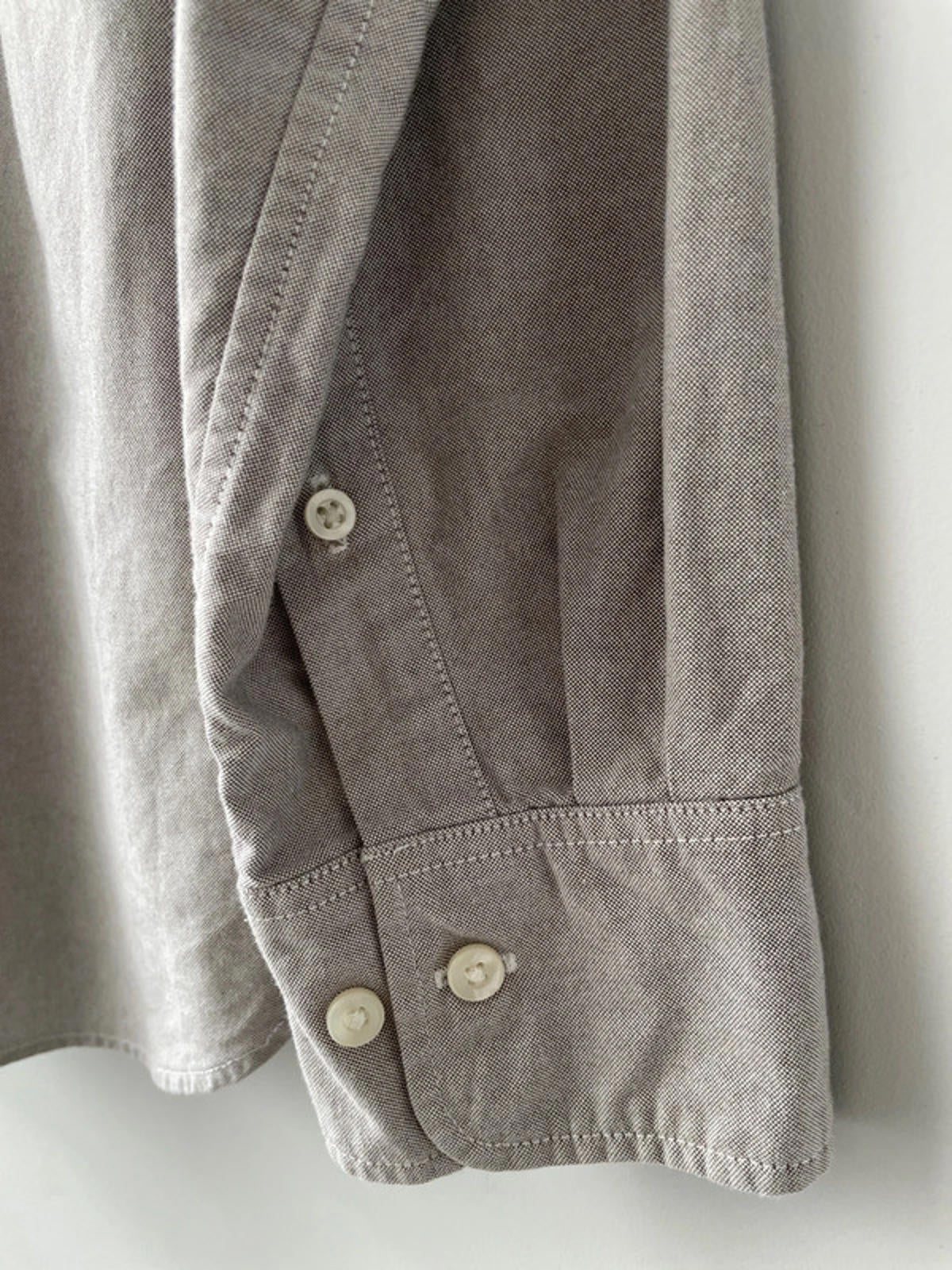 Men’s Uniqlo Slim Fit Long Sleeve Oxford Chambray Shirt Top - Medium - 1549