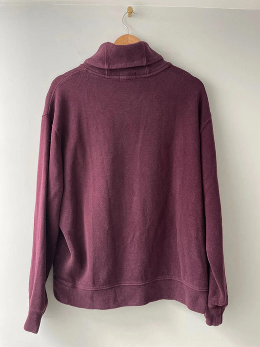 Men’s Ralph Lauren Shawl-Collared long Sleeve Jumper In Burgandy - XLarge - 2279