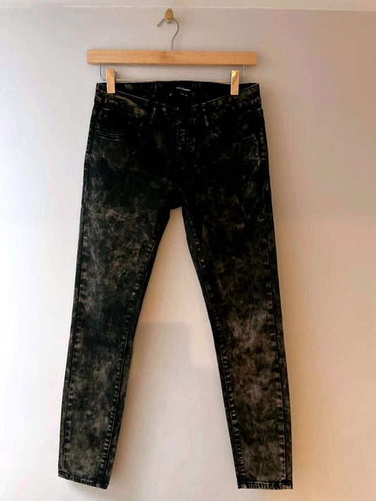 Women’s The Kooples Skinny Short-fit Jeans In Black Acid Wash - W26/L27 - 2503