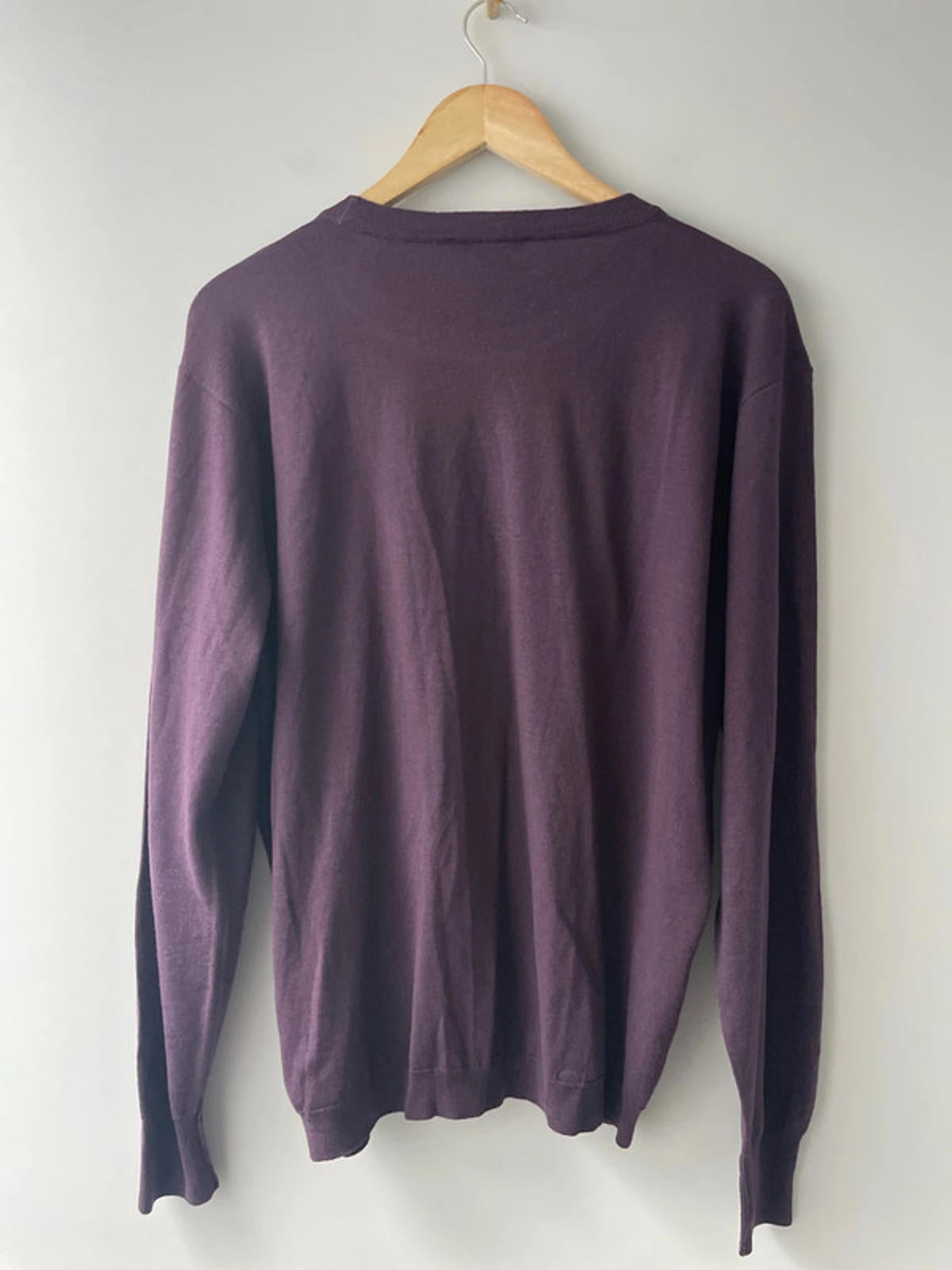 Men’s John Smedley 100% Merino Wool Crew Neck Jumper In Purple - XLarge - 2051