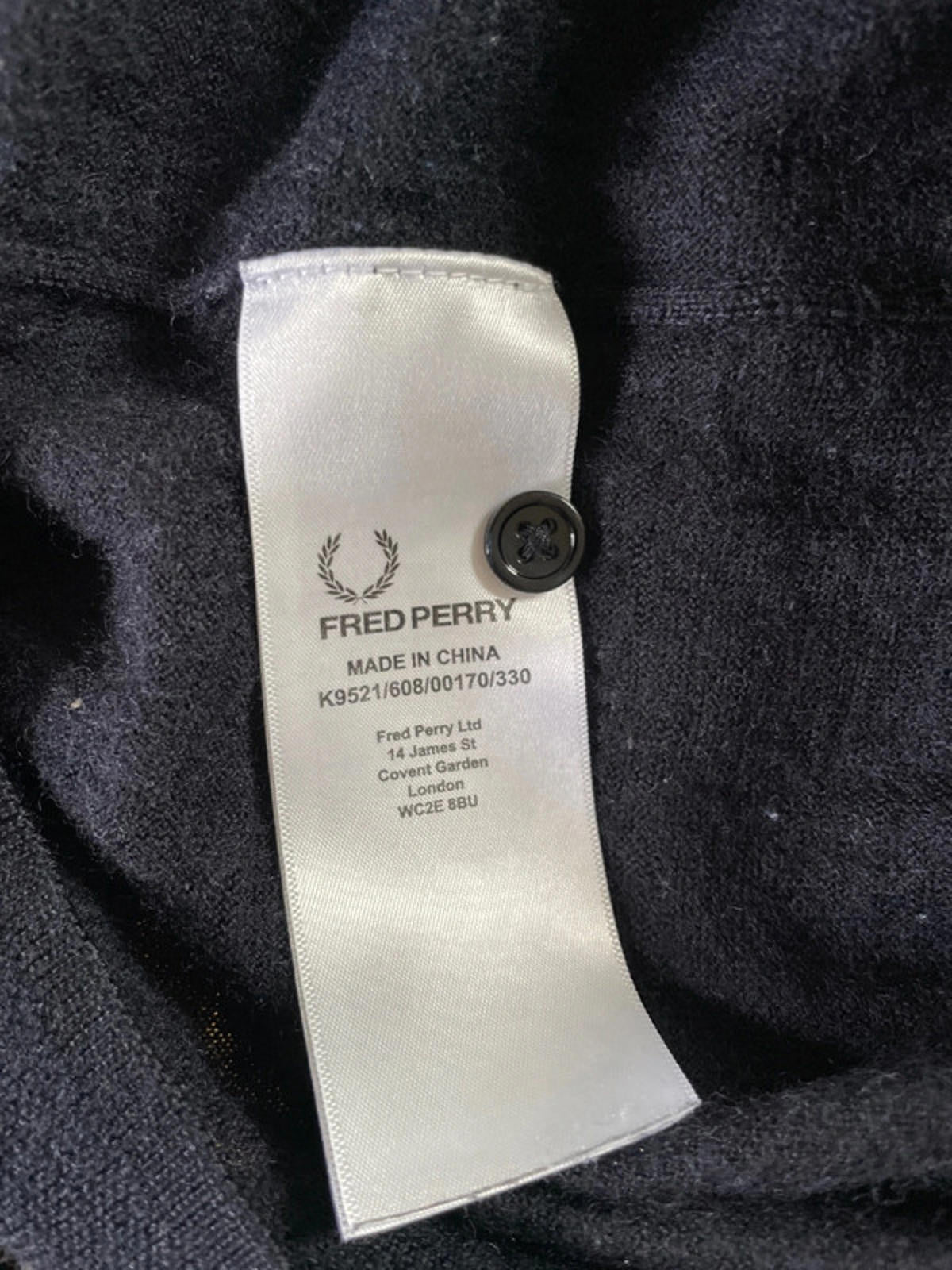Men’s Fred Perry Slim Fit Premium Merino Wool Knitted Polo Top - Small - 0026