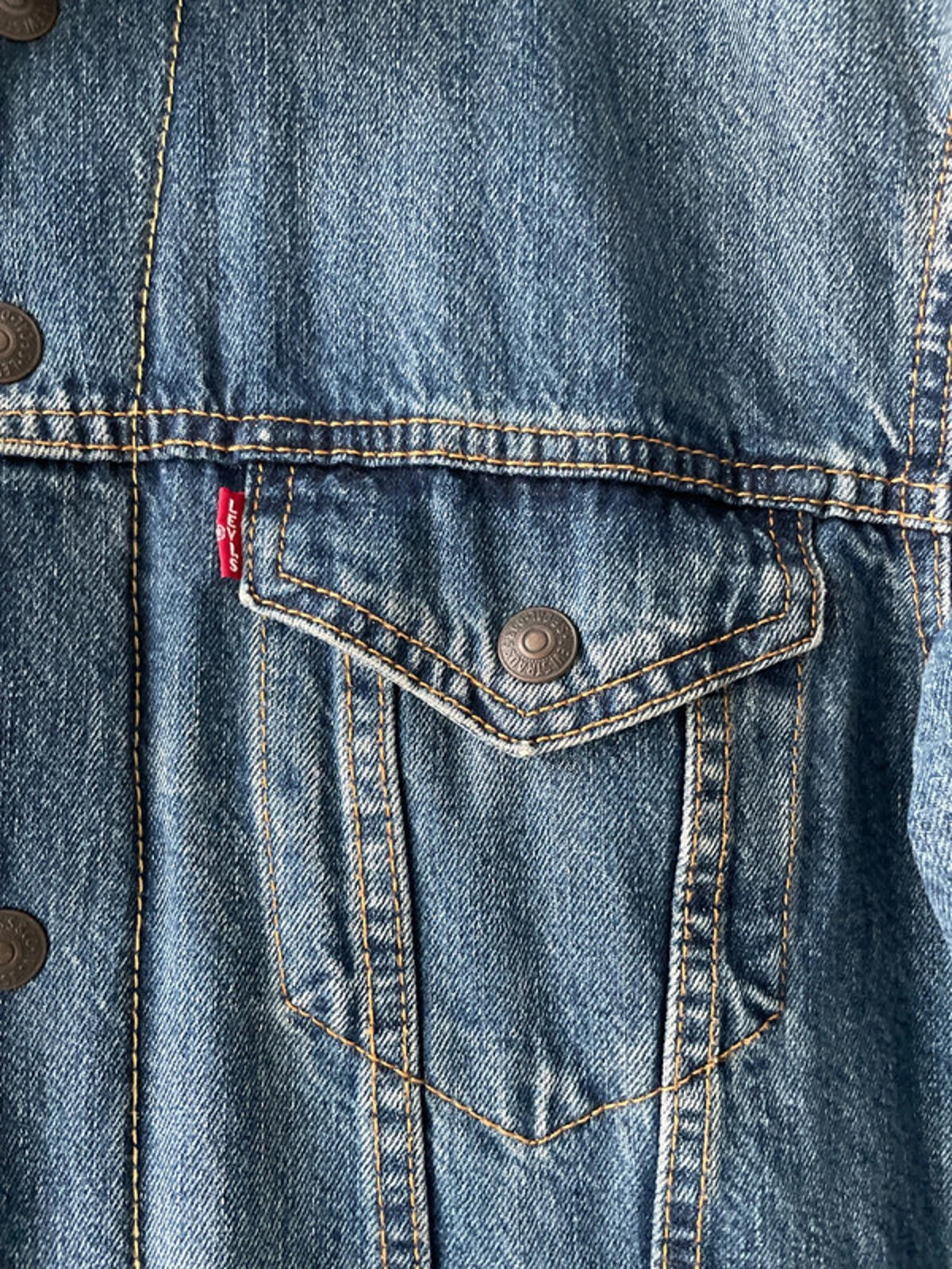 Men's Levi's Denim Trucker Jacket Coat With Borg Lining In Blue - Medium - 2330