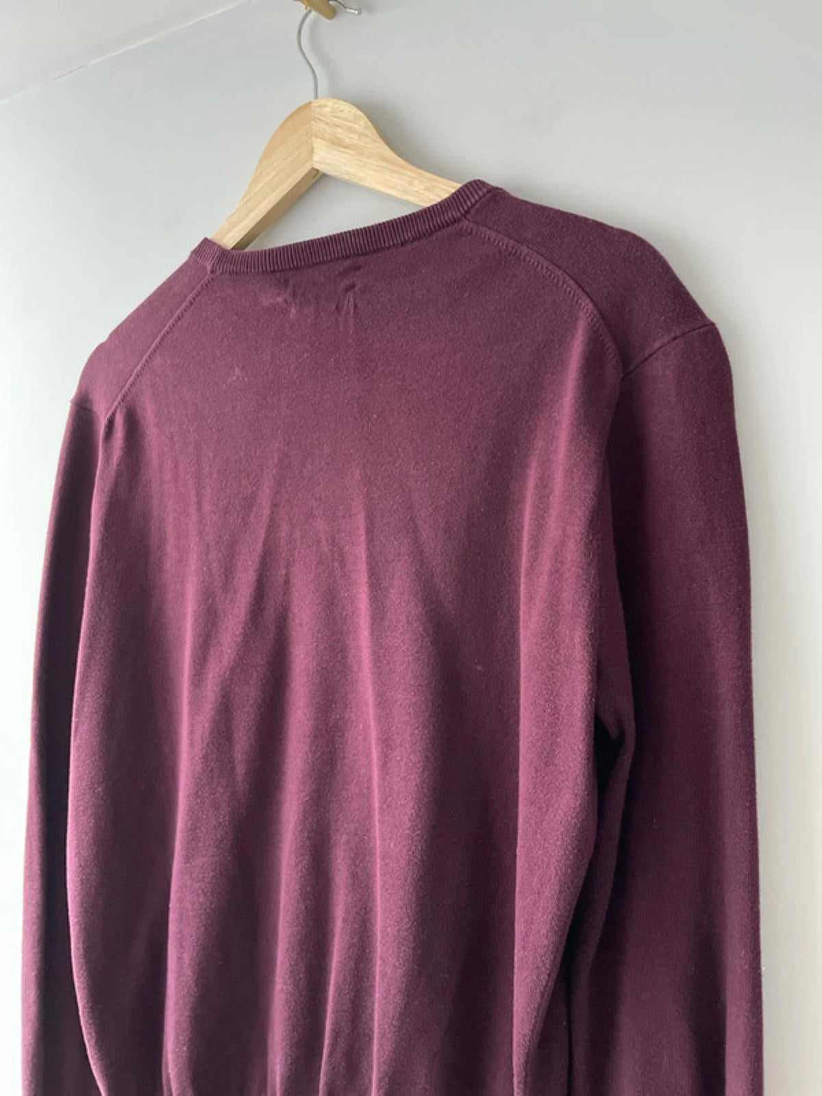 Men’s Ralph Lauren Long Sleeve Crew Neck Jumper In Burgundy - XSmall- 2060