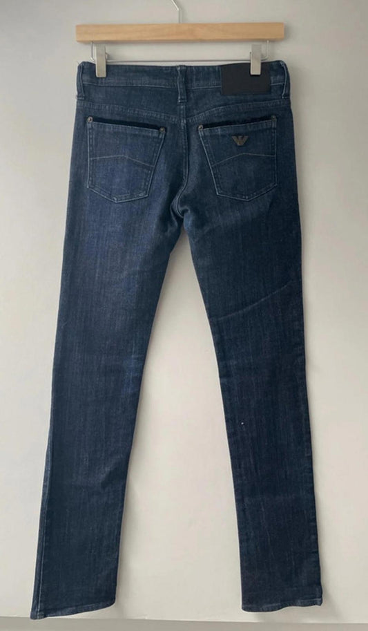 Women’s Armani 009 Slim Fit Jeans In Dark Blue - W26/L33