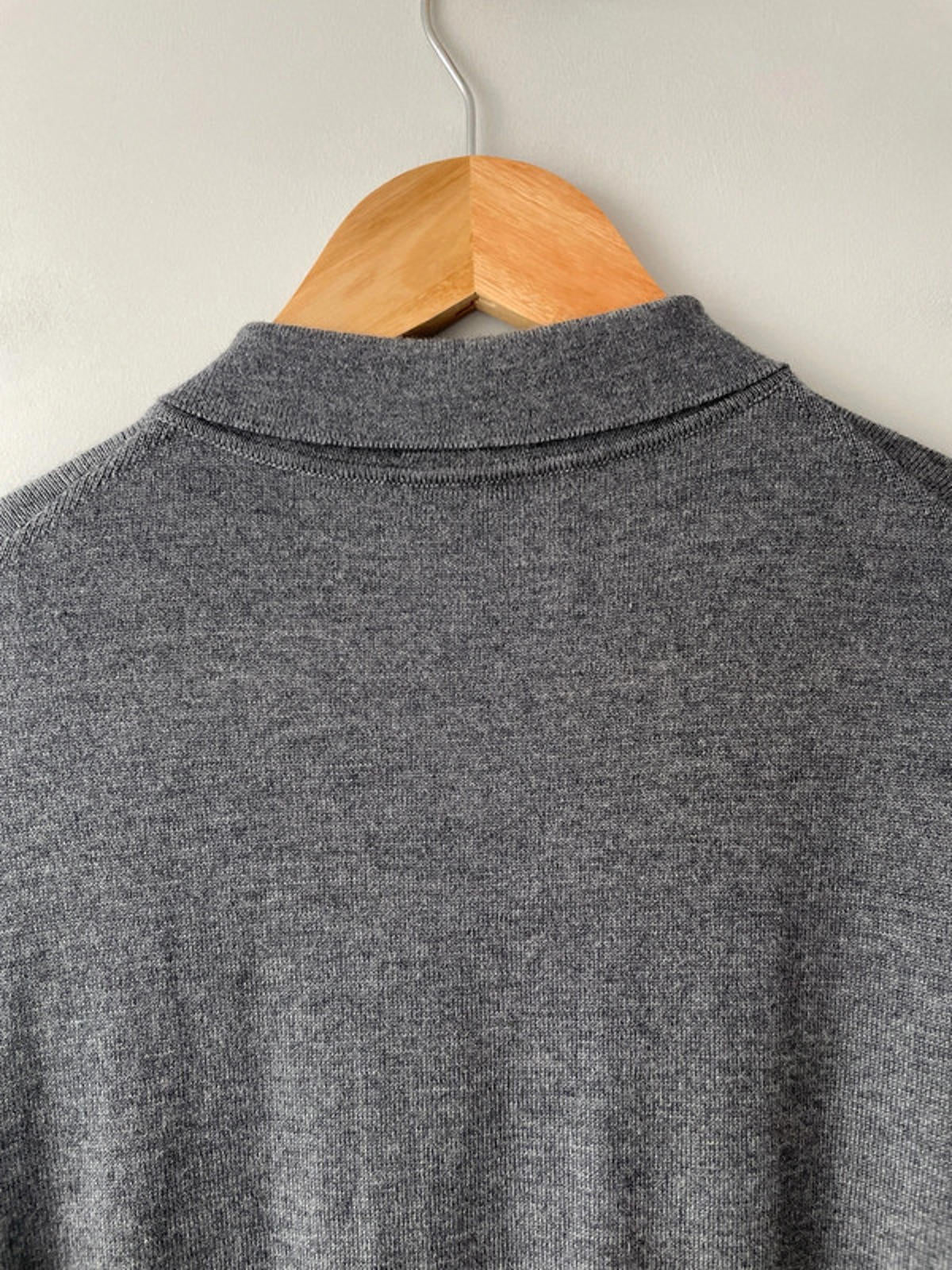 Men’s Hugo Boss Slim Fit Long Sleeve 100% Merino Wool Knitted Polo Top - Medium - 2016