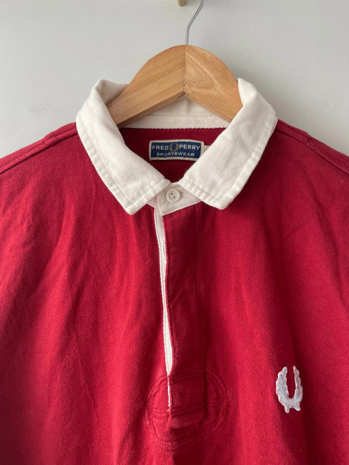 Men’s Fred Perry Premium Long Sleeve Rugby Polo Top - Medium - 2000
